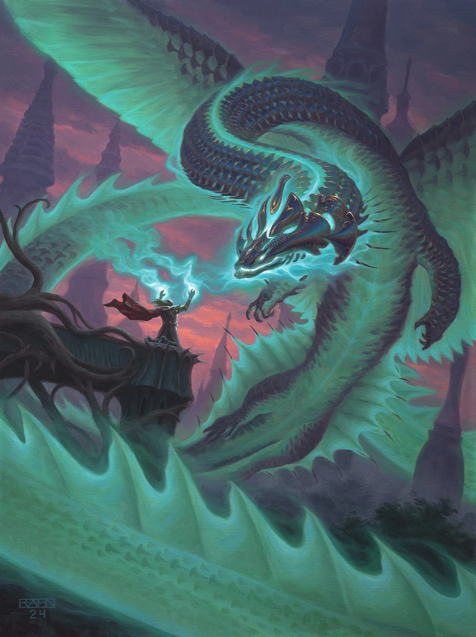 MTG 「TimeWalk」アートプリント Chris Rahn氏 Time Walk - Chris Rahn - Signed by the Artist - MTG Playmat